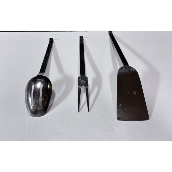 Interpur Stainless FLORENZ 8 PETAL Slotted Spoon Meat Fork Spatula Long Handle - Picture 5 of 8